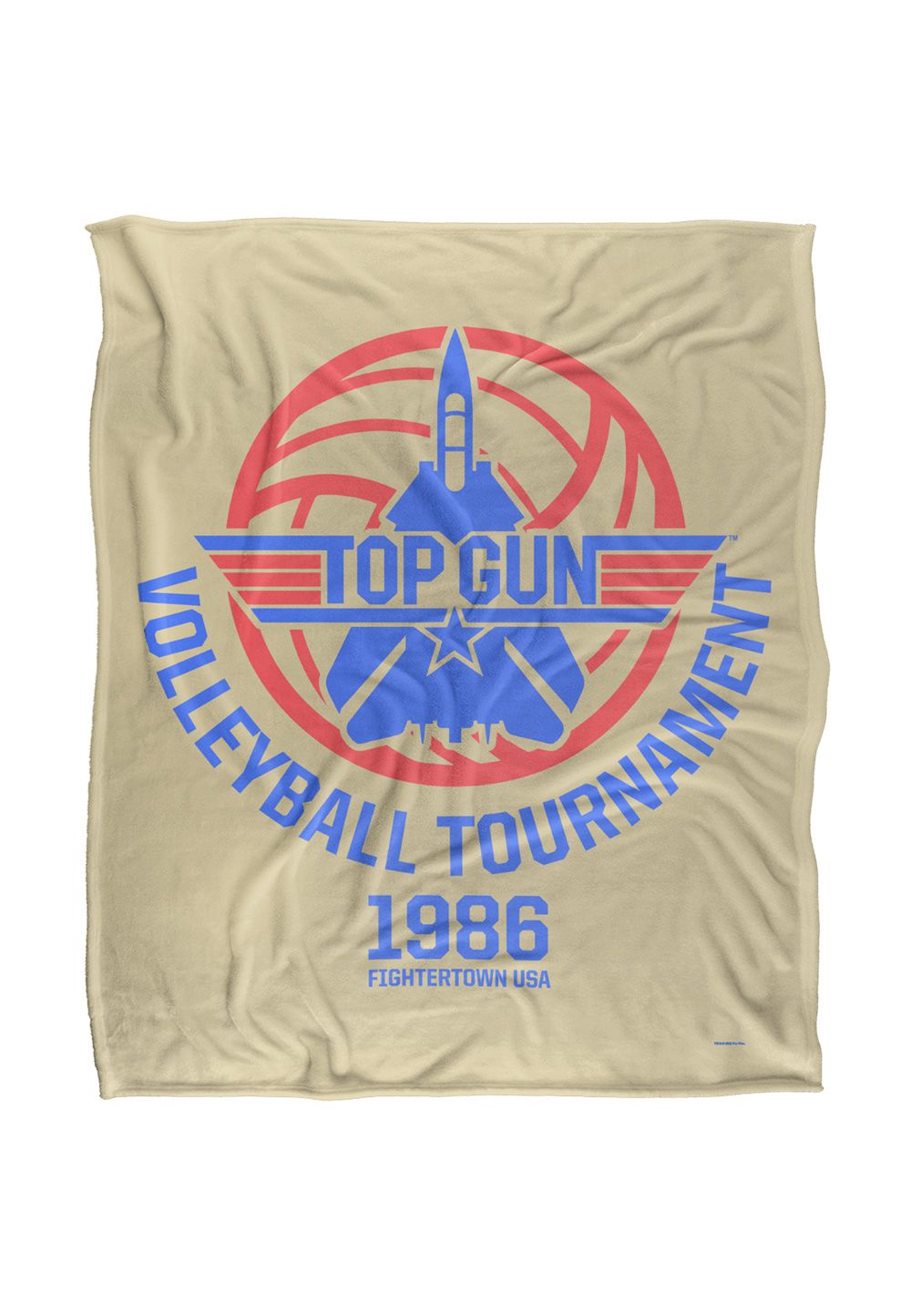 TOP GUN Volleyball Tournament Silky Touch Super Soft Throw Blanket 152 X 127 cm in White