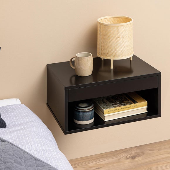Furniture To Go Cholet 1 Drawer Square Wall Mounted Bedside Table