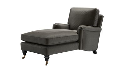 Bluebell Chaise Armchair in Elephant Cotton Matt Velvet - sofa.com