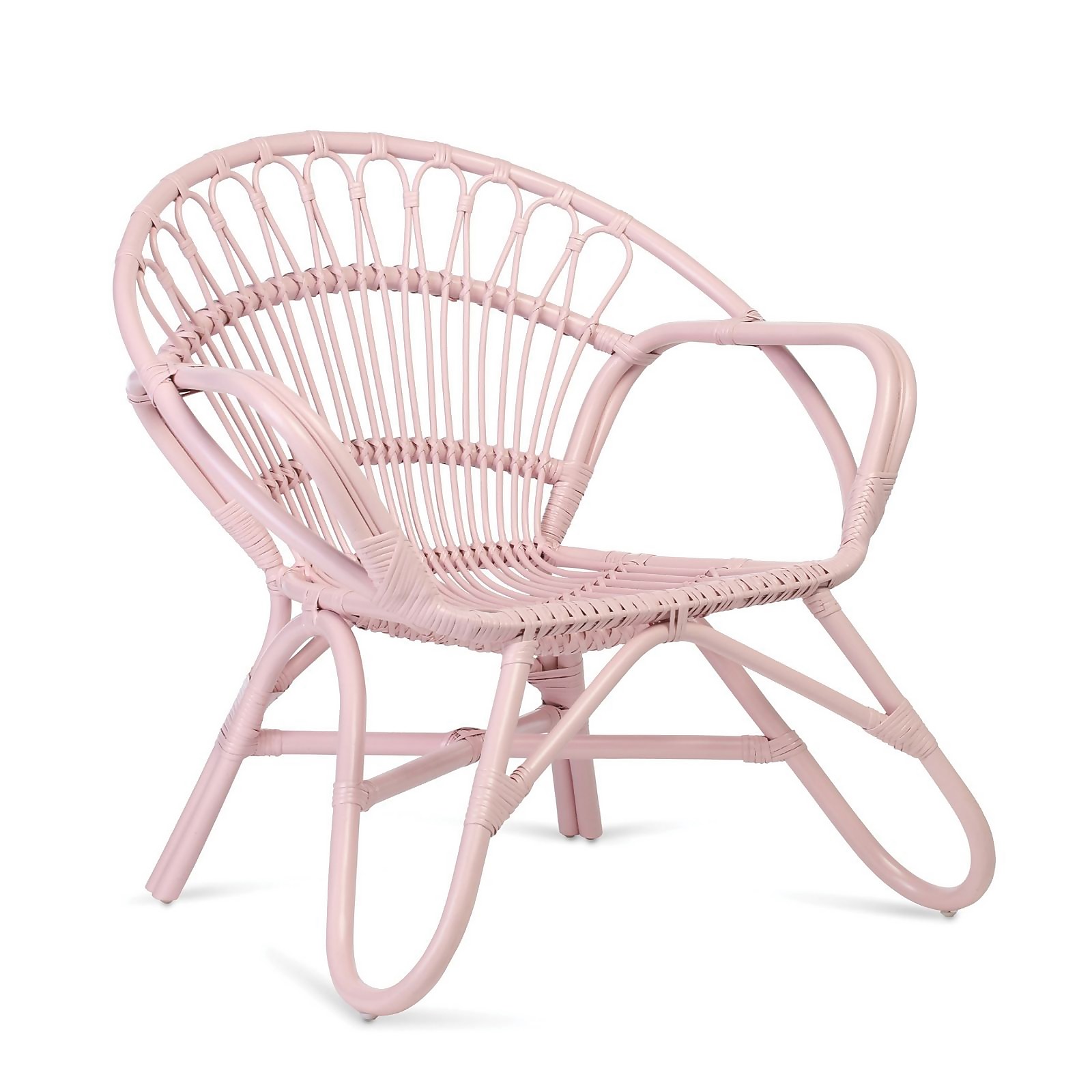 Nordic Cane Chair in Pink