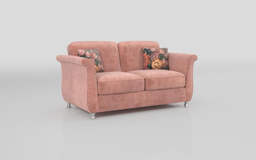 ScS Living Pink Fabric Spark 2 Seater Sofa
