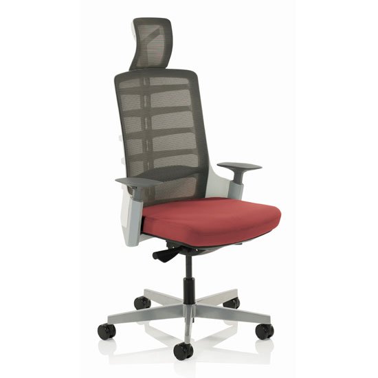 Exo Charcoal Grey Back Office Chair With Ginseng Chilli Seat