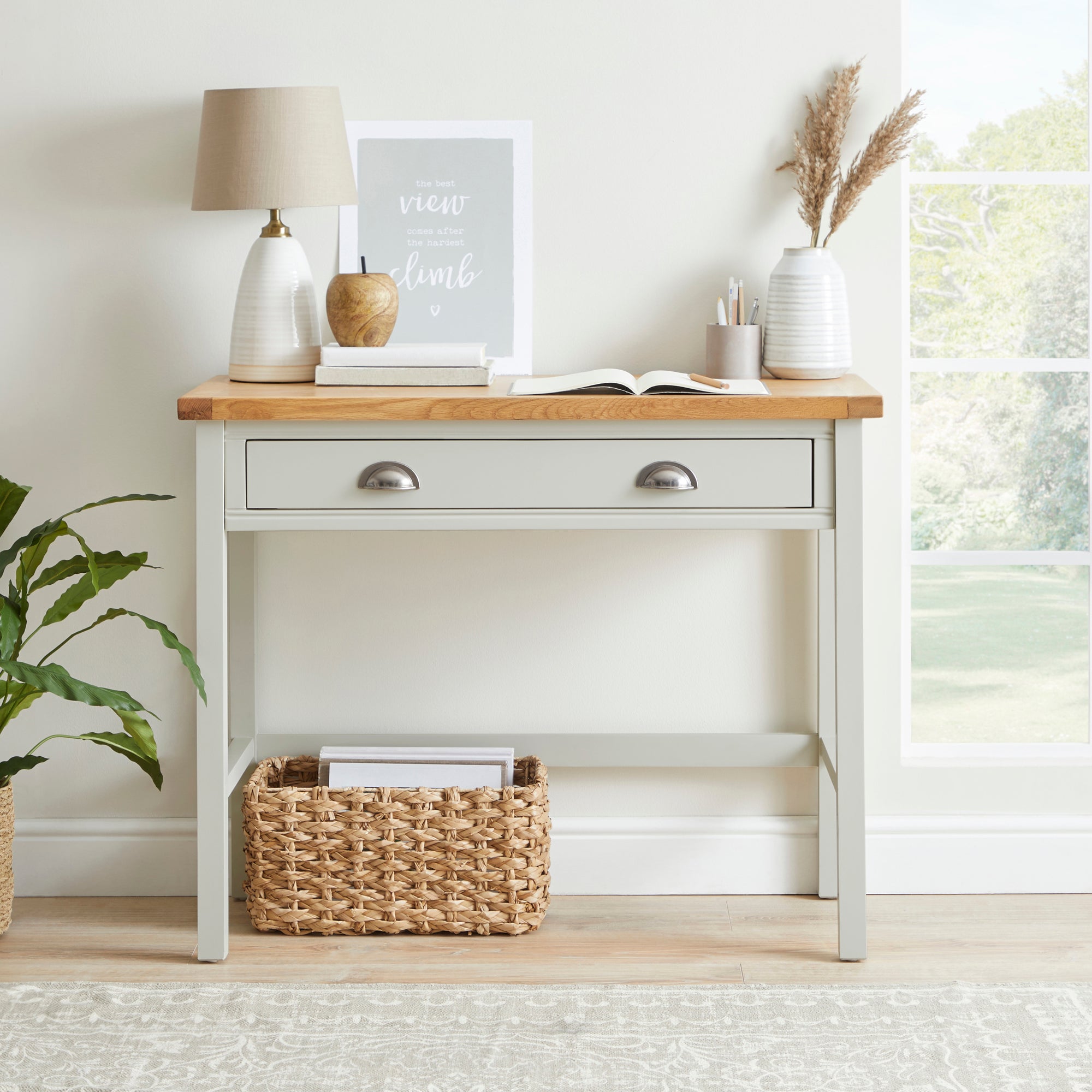 Compton Ivory Desk Cream/Brown