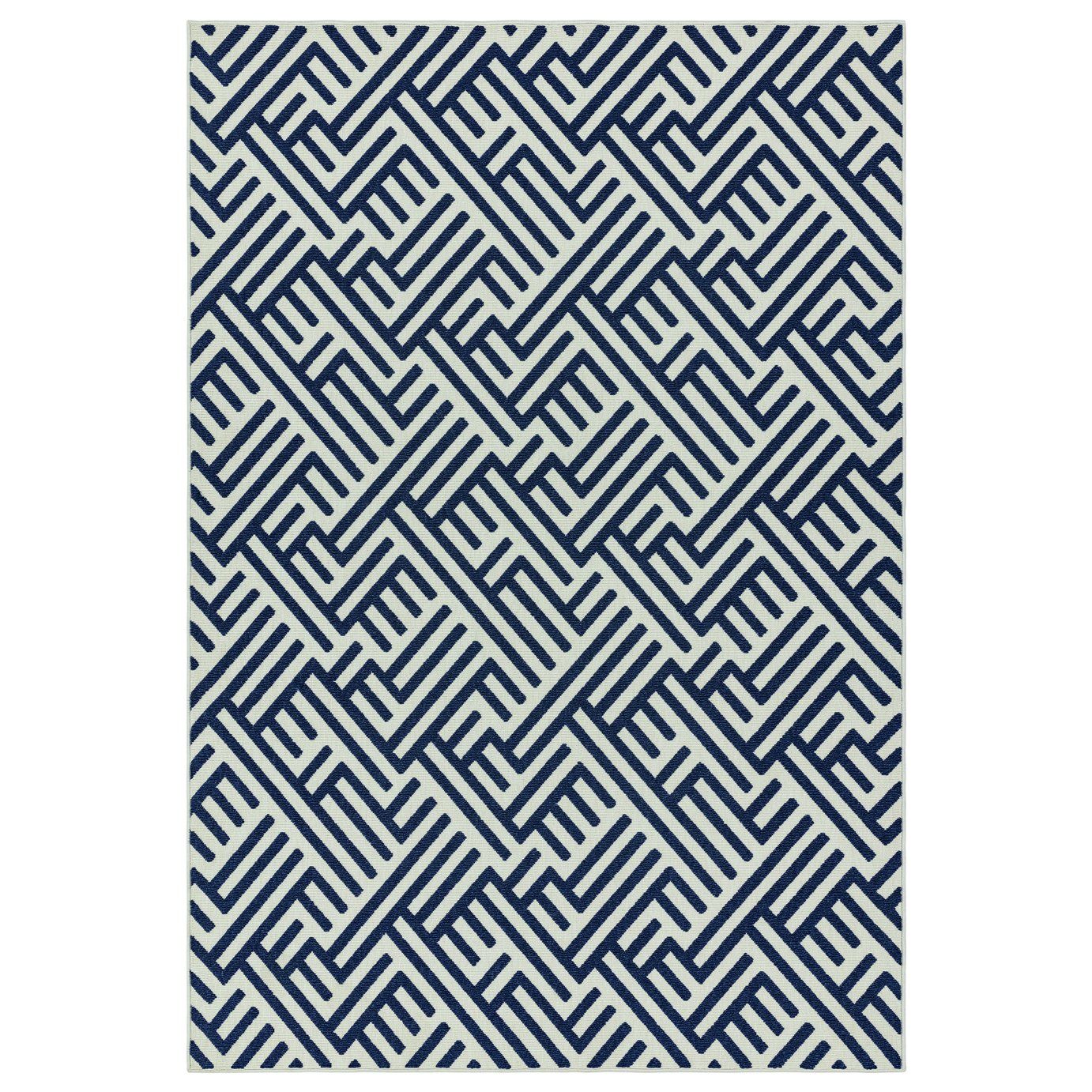 Asiatic Antibes Inside & Out Geometric Rug -160x230cm - Blue