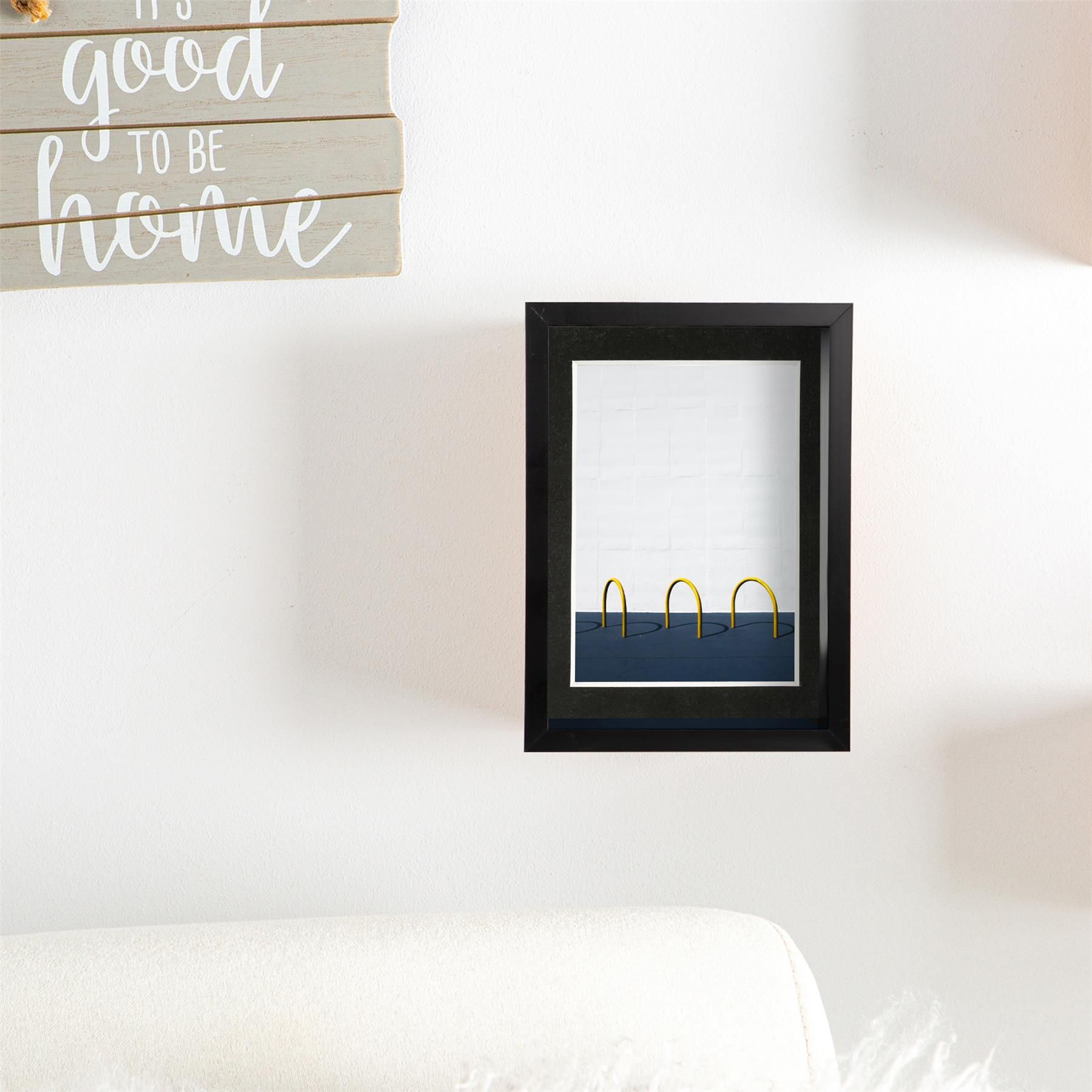 Nicola Spring 5" x 7" 3D Deep Box Photo Frames - 4" x 6" Mount - Black - Pack of 2 6