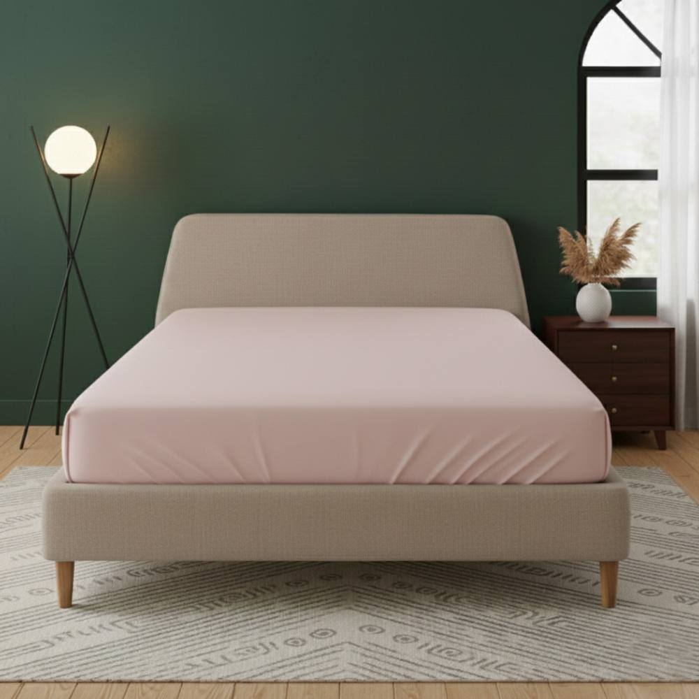 Snug City Flannelette Fitted Sheet Extra Deep 40cm Skirt Soft Brushed Cotton in Pink