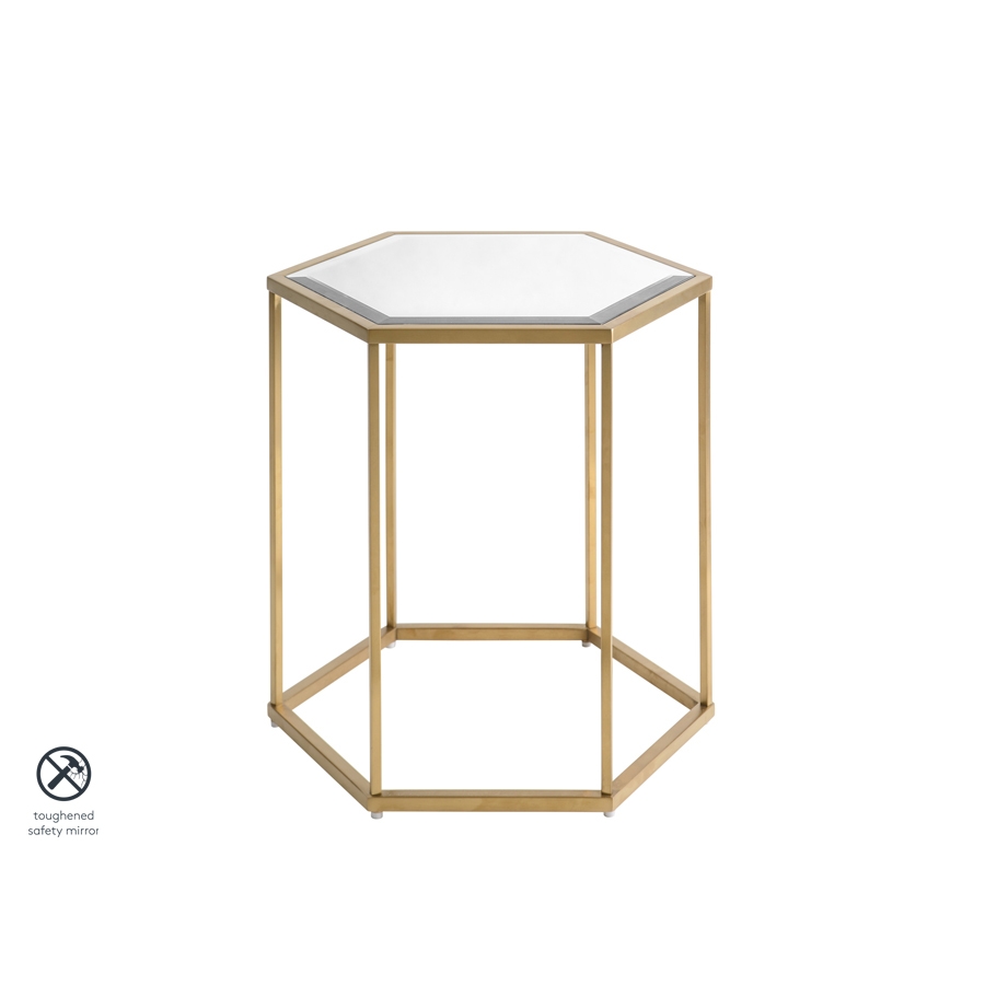 Alveare Brass Side Table