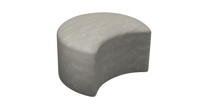 Luna Half Moon Footstool in Coin Soft Chenille - sofa.com