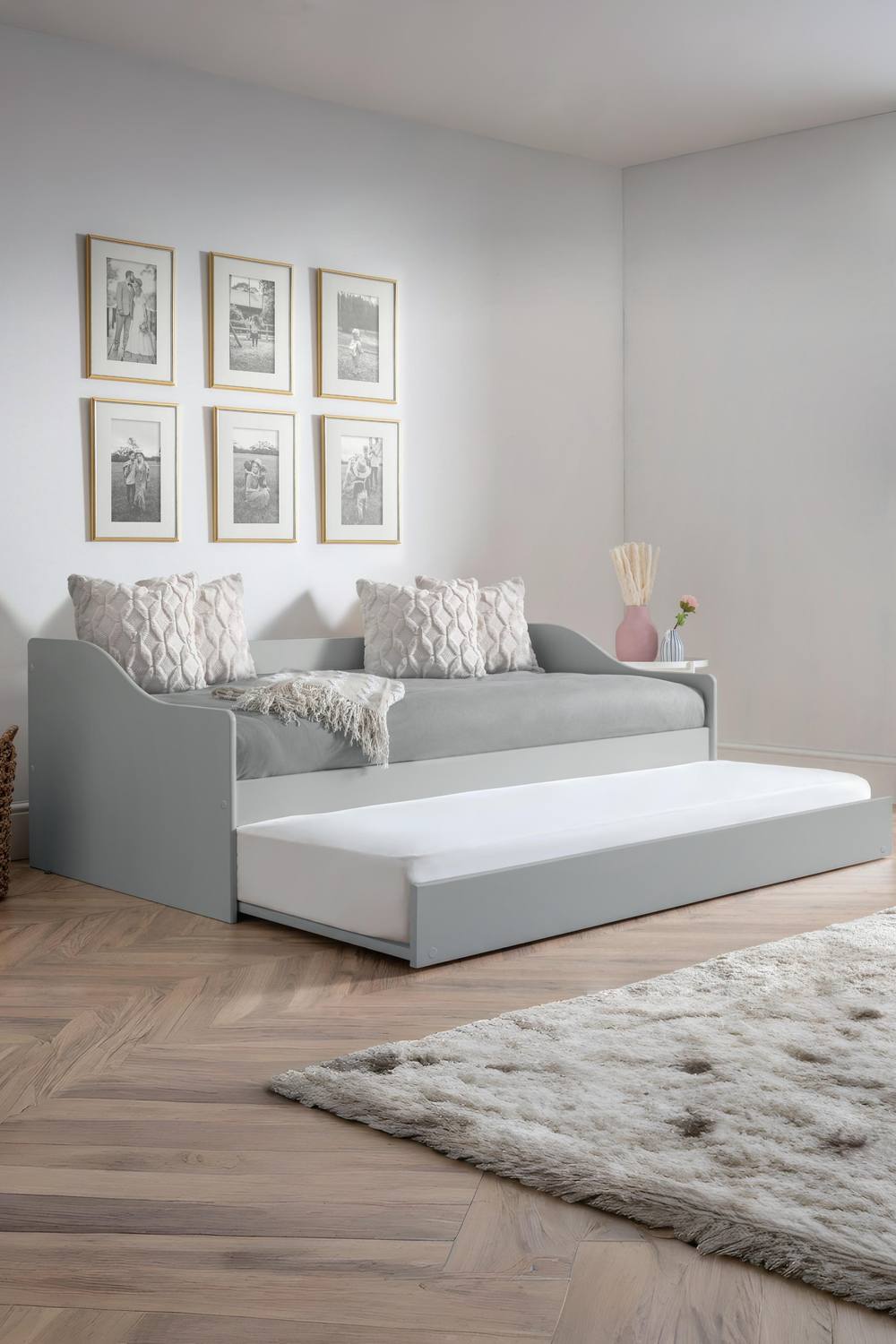 Julian Bowen Elba Daybed with pull-out Trundle in Grey