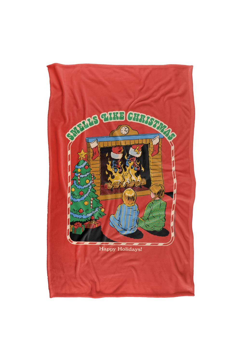 Steven Rhodes Smells Like Christmas Silky Super Soft Throw Blanket
