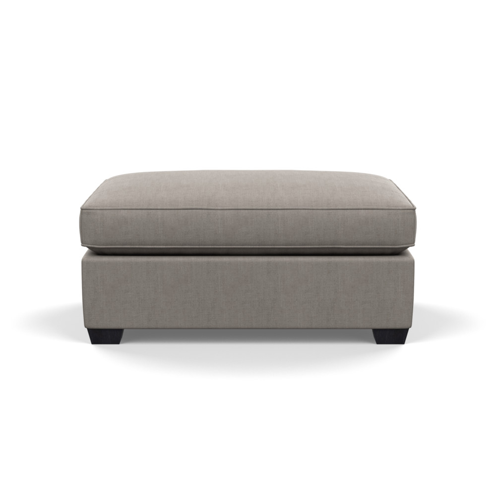 Heal's Torino Footstool Broad Weave Pebble Black Feet