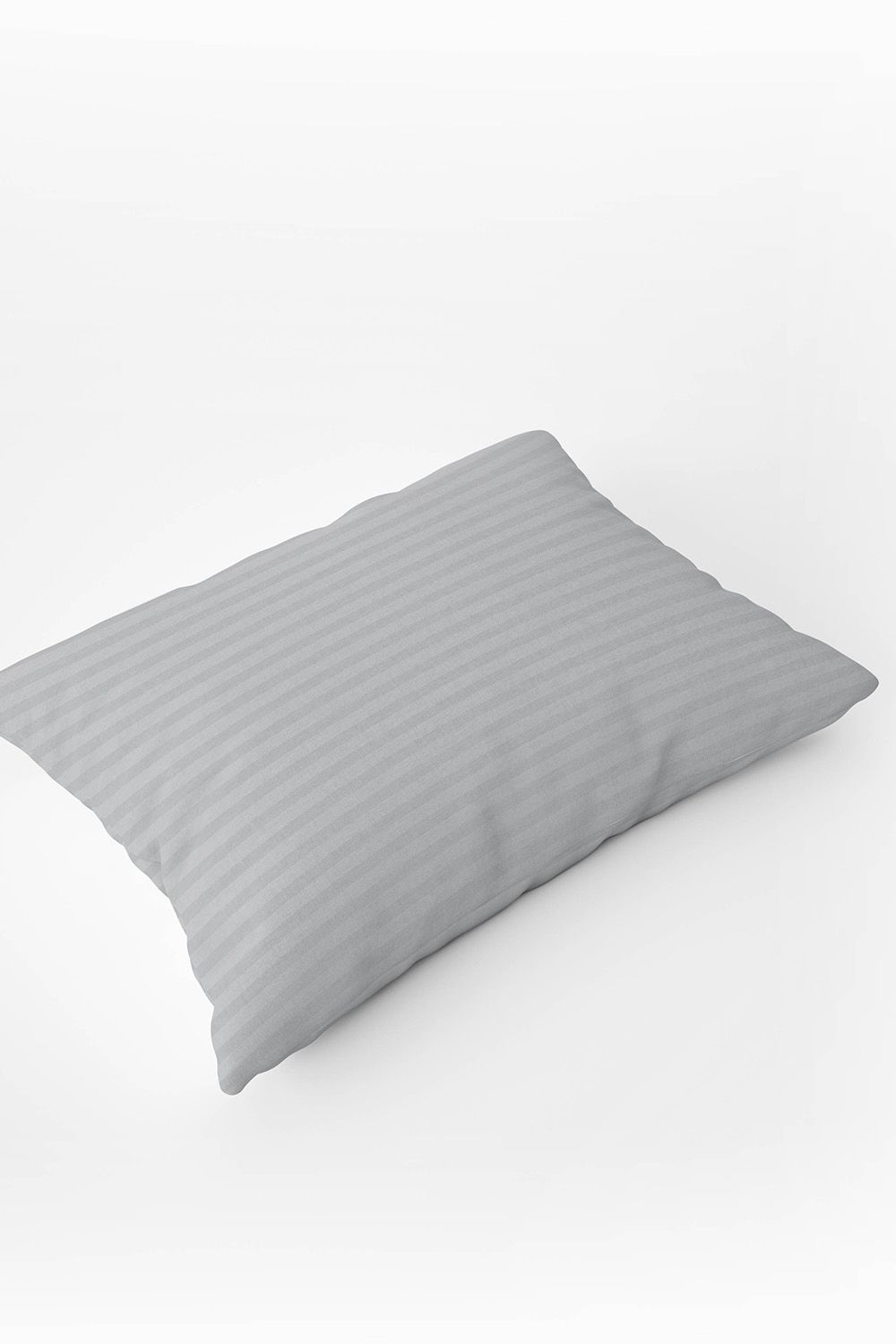 Belledorm Hotel Suite Satin Stripe 540 Thread Count Housewife Pillowcase in Light Grey