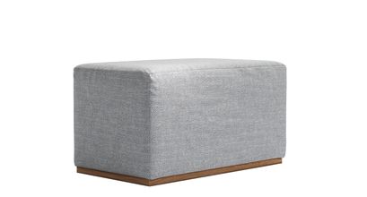 Hugo Small Rectangular Footstool in Frost Highland Tweed