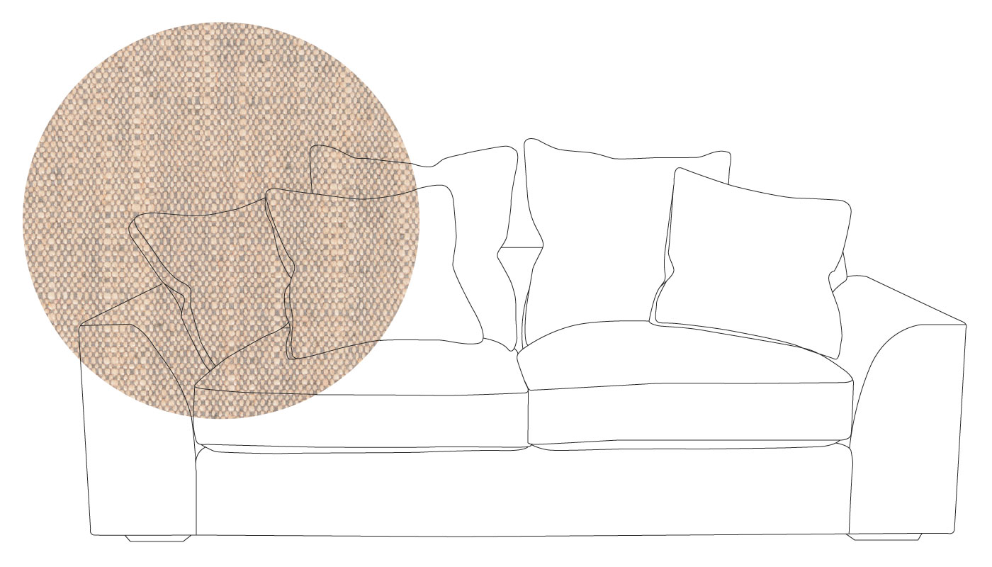 Heal's Cumulus 4 Seater Sofa In Broad Weave Pebble With