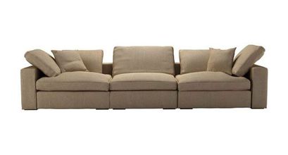 Long Island 3 Seat Sofa in Flax Pure Belgian Linen - sofa.com