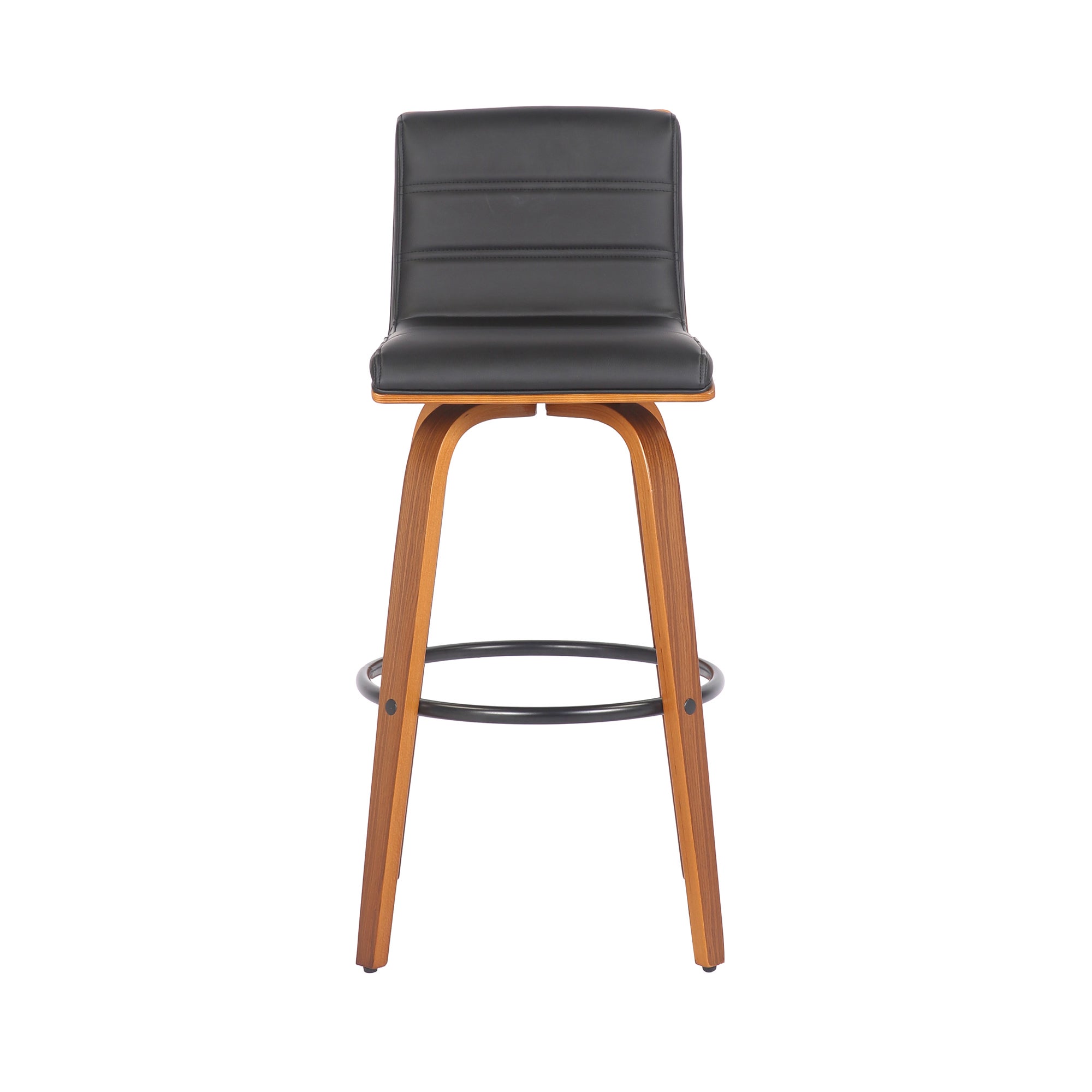 Prato Black PU Leather Bar Stool Black