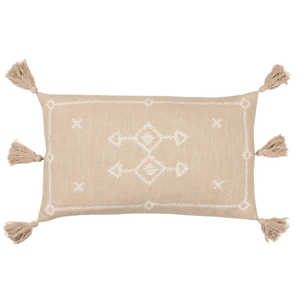 Yard Folis Geometric Cushion in Stone