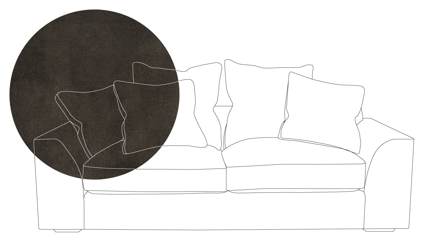Heal's Cumulus 4 Seater Sofa In Velvet Charcoal With
