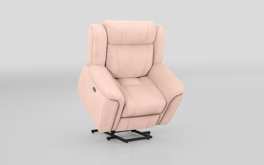 Pink Fabric Elland Lift & Rise Power Chair