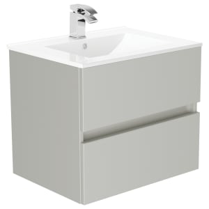 Newland Pearl Basin Suspended Double Drawer Unit - 600mm