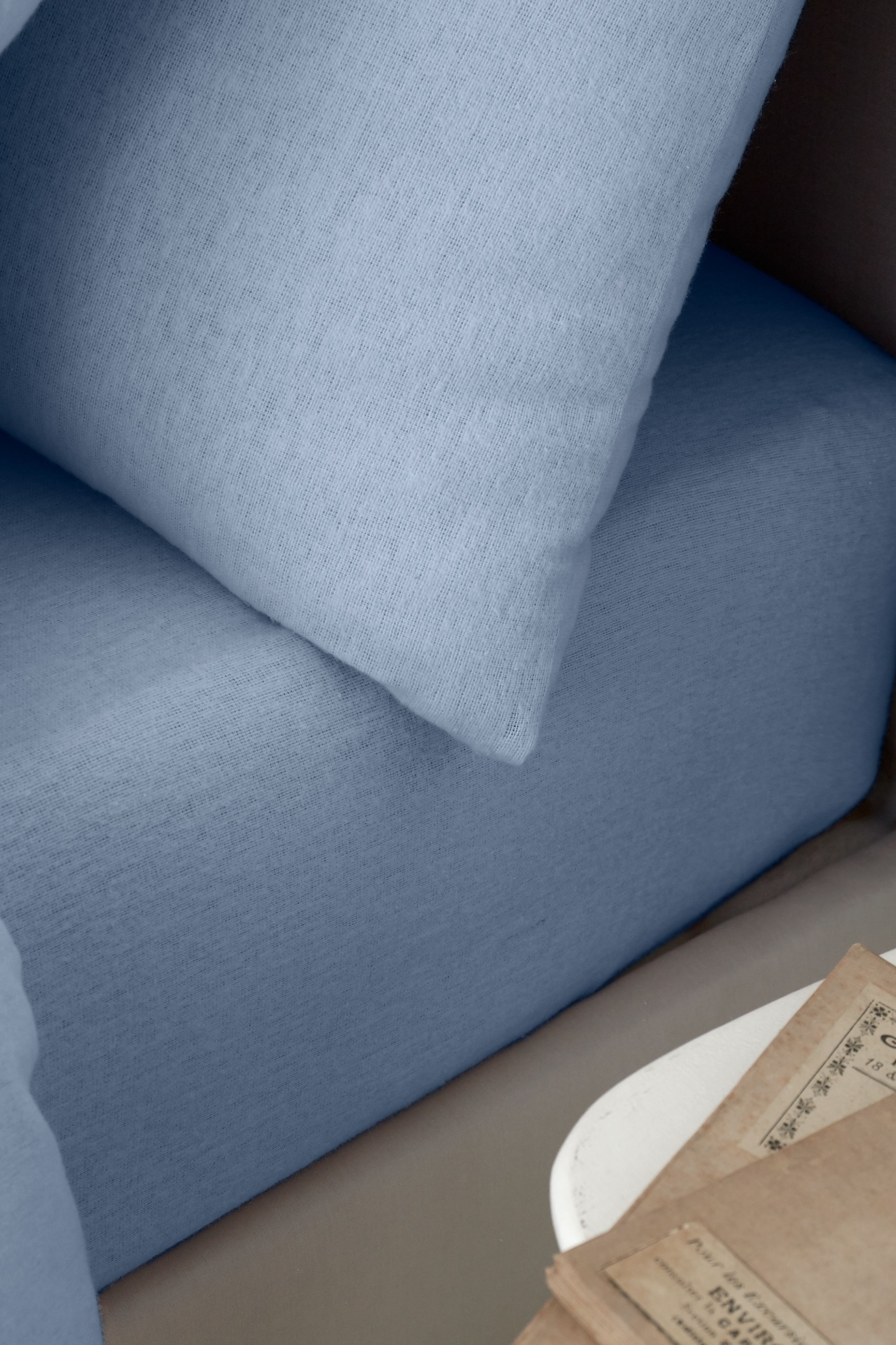 Catherine Lansfield 'Brushed Cotton' Fitted Sheet in Light Blue