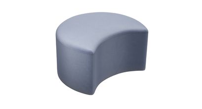 Luna Half Moon Footstool in Sapphire Smart Velvet - sofa.com
