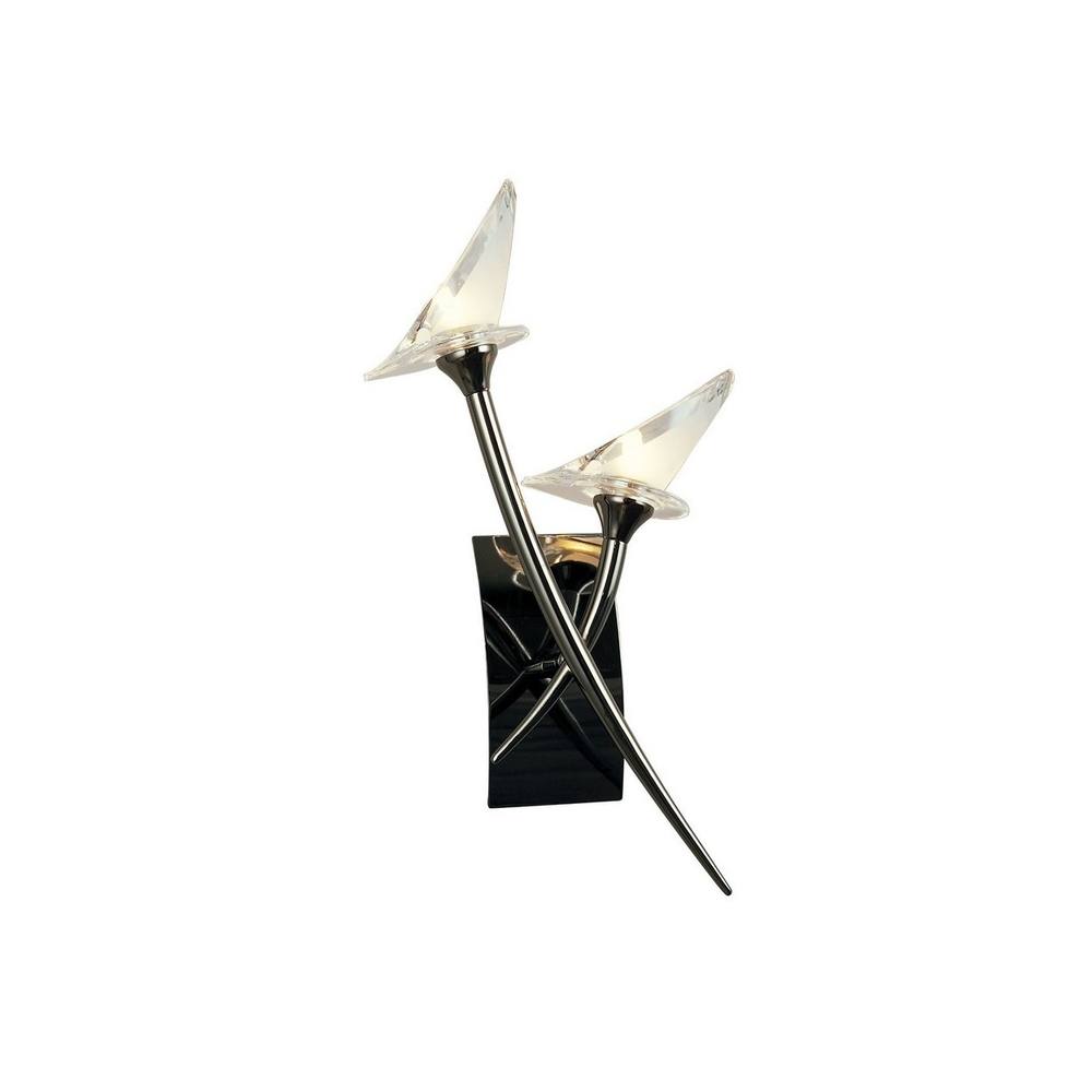 Netlighting Flavia Wall Lamp Switched 2 Light G9 Black Chrome