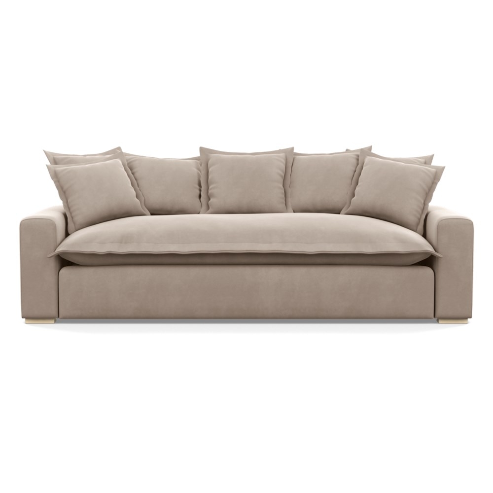 Heal's Brompton 4 Seater Sofa Varese Velvet Dove Natural Feet