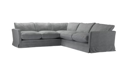 Otto Asym. Crn: LHF 2 Seat w RHF 2.5 Seat in Thatch Smart Velvet - sofa.com