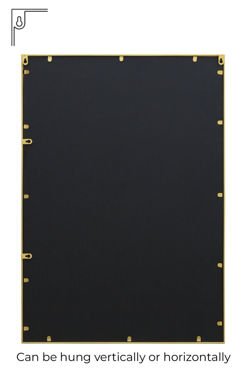 MirrorOutlet Gold Modern Contemporary Garden Wall Mirror 39" X 27" (100x70CM) 5