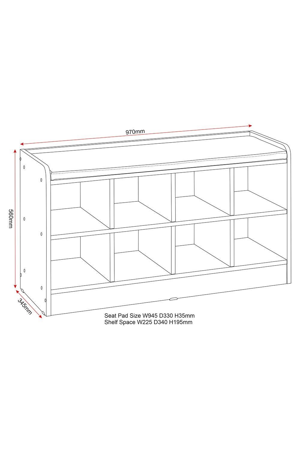 Seconique Portland Shoe Bench in White 5