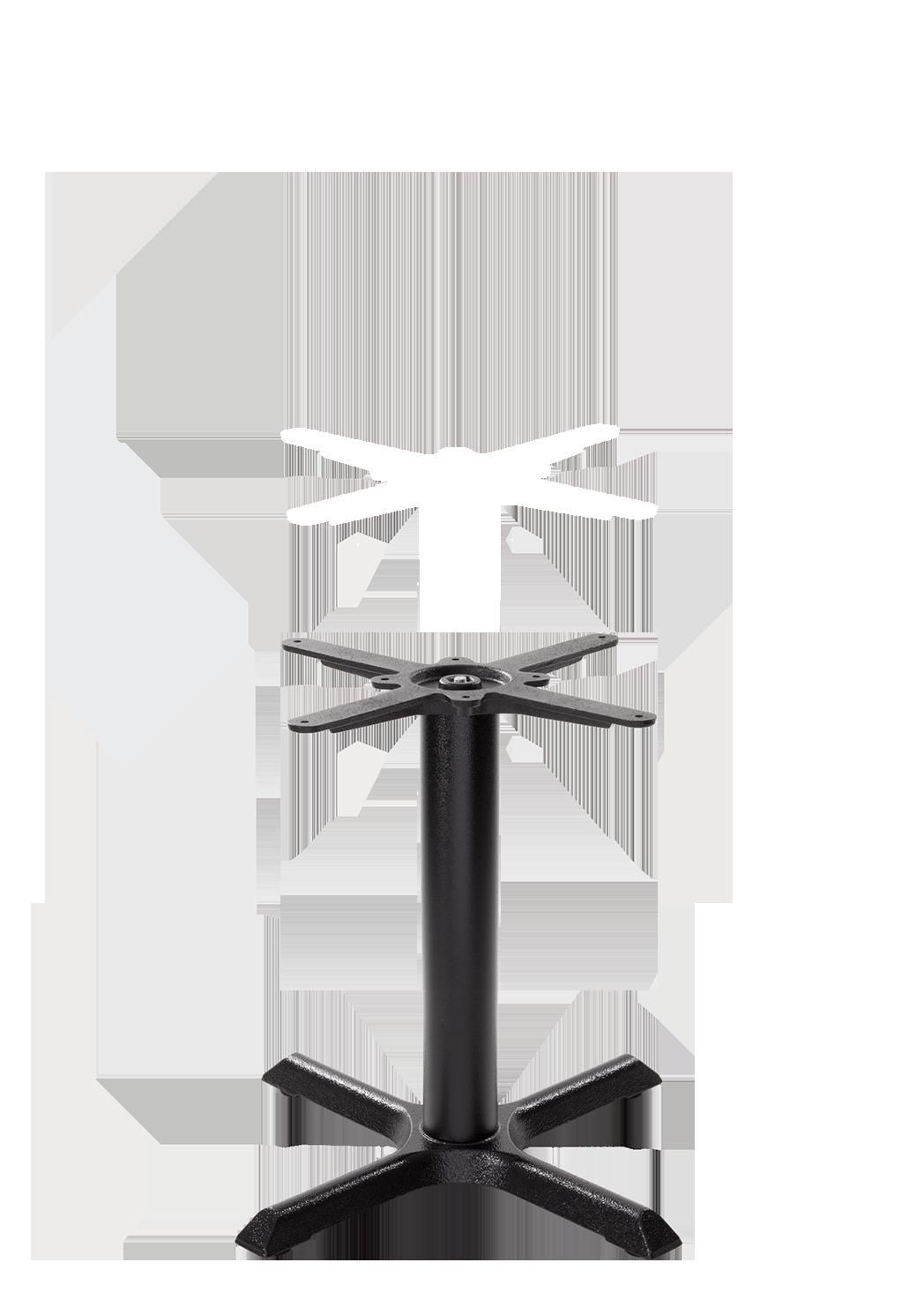 netfurniture Black Cruciform Table Base - Small - Coffee Height - 480 Mm