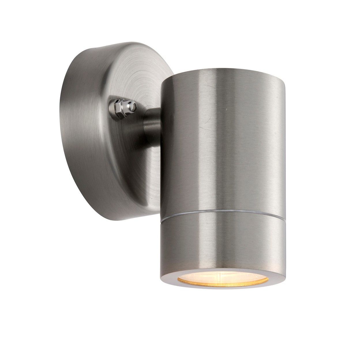 Netlighting Palin Outdoor Down Wall Lamp Brushed Stainless Steel IP65 in Grey