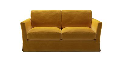 Otto 2 Seat Sofa Bed in Butterscotch Cotton Matt Velvet - sofa.com