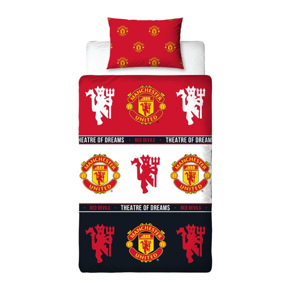 Manchester United Reversible Polycotton Duvet Cover & Pillowcase Set