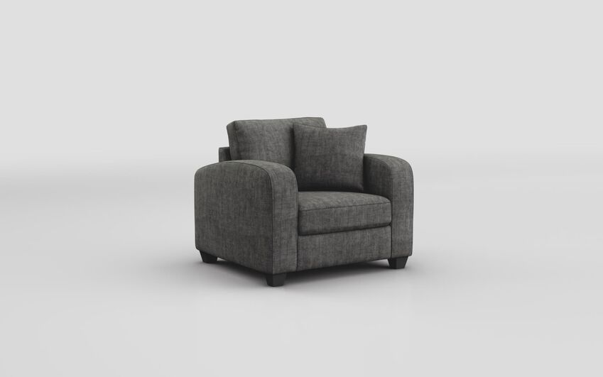 Black Fabric Sestola Armchair