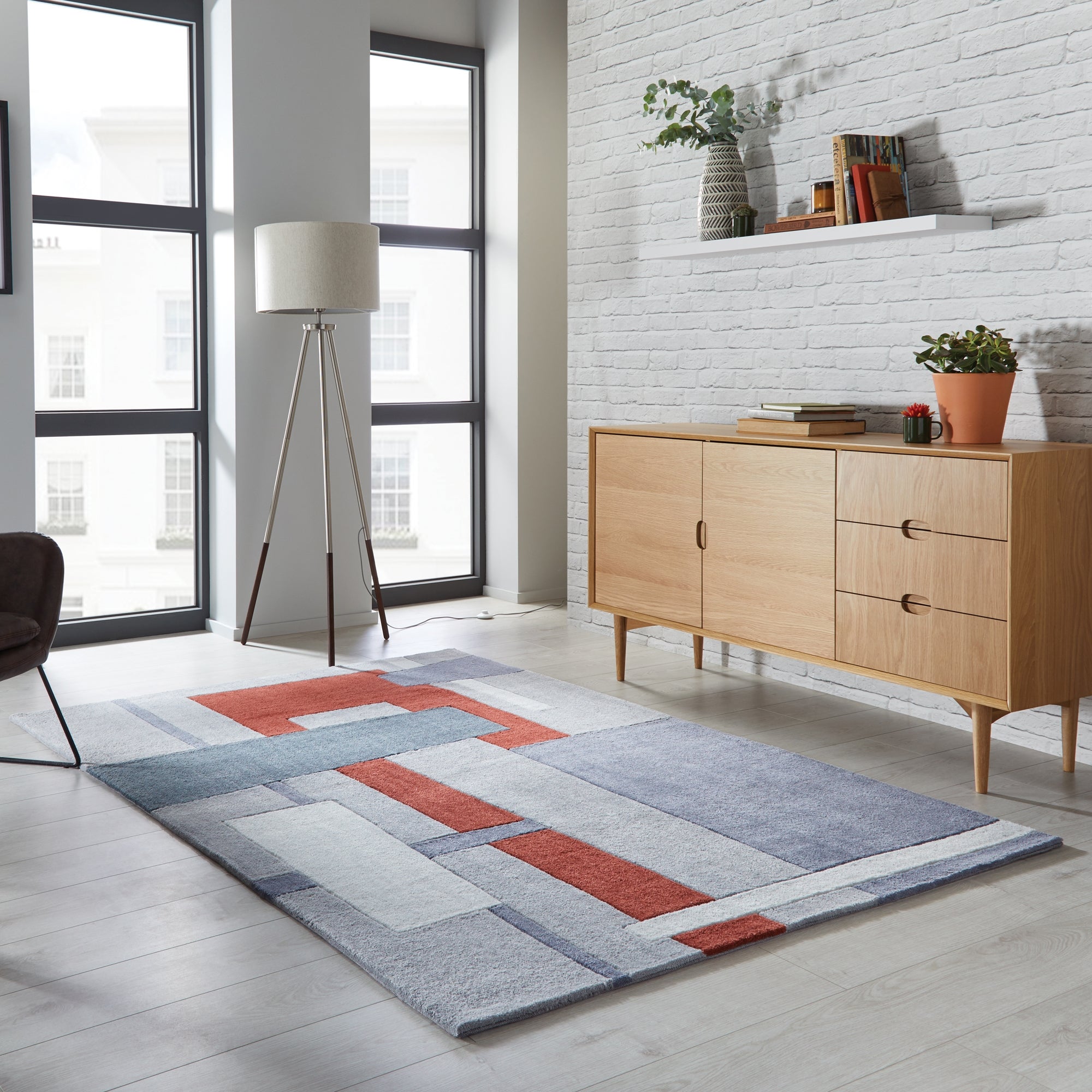 Elements Farg Abstract Rug Rust