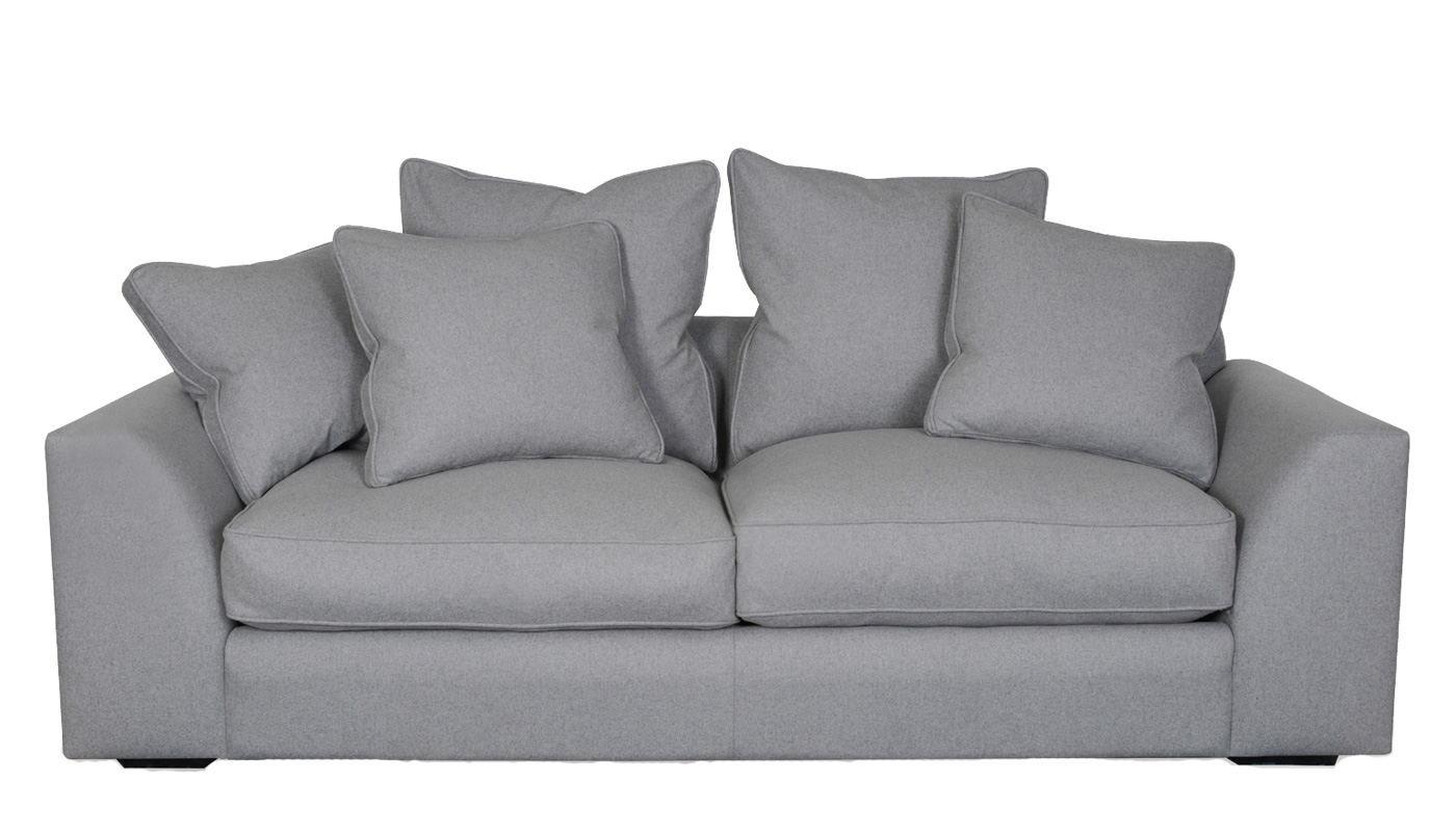 Heal's Cumulus 4 Seater Sofa Melton Wool Granite Black Feet