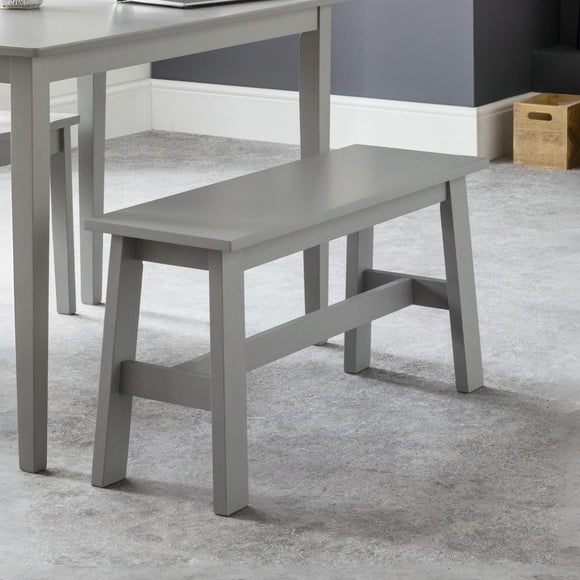 Kobe 2 Seater Dining Bench, Grey, 92cm