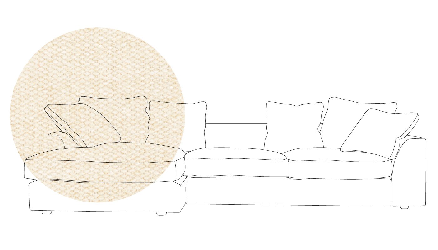 Heal's Cumulus Left Hand Facing Corner Sofa In Cotton