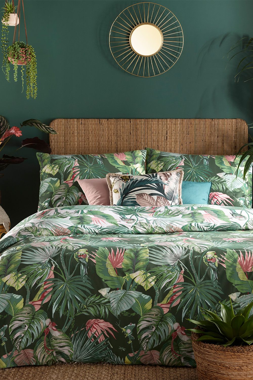 Furn Amazonia Rainforest Reversible Duvet Cover Set in Jade