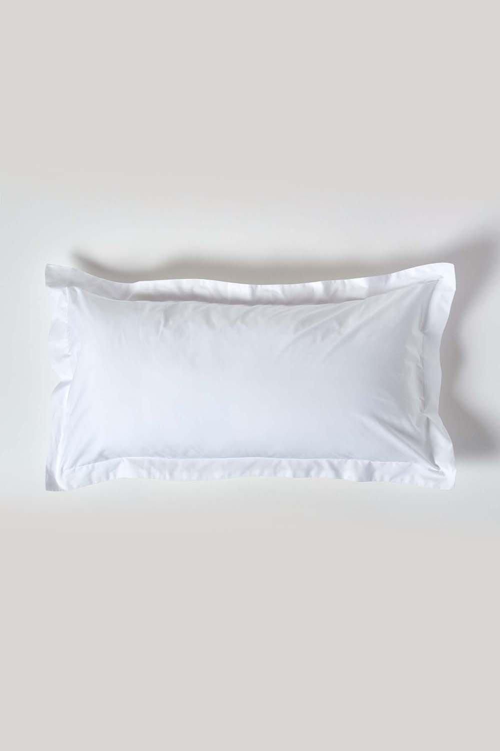 Homescapes Egyptian Cotton Oxford Pillowcase 200 TC, King Size in White