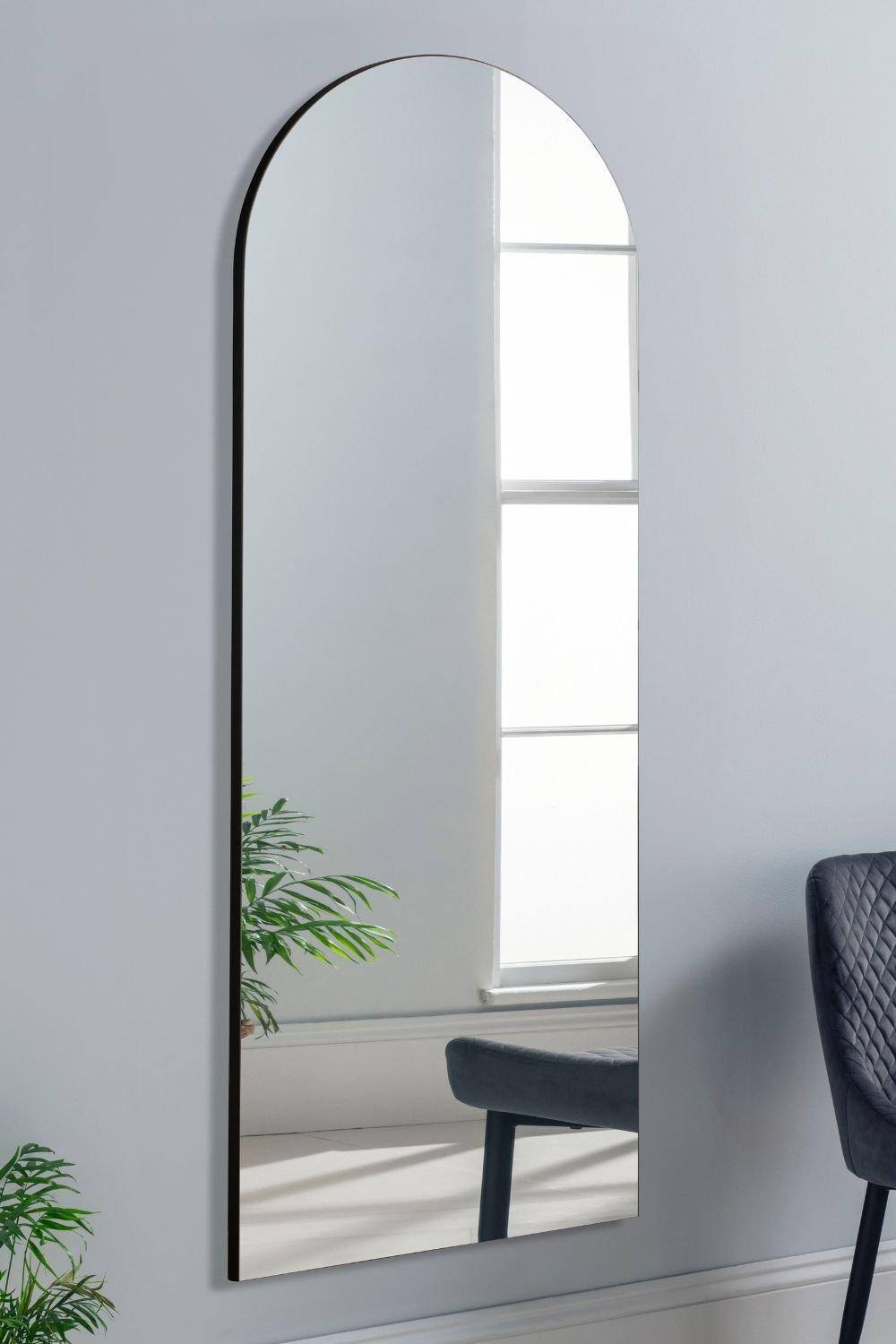 Yearn Mirrors Large Contemporary Arched Mirror in Black