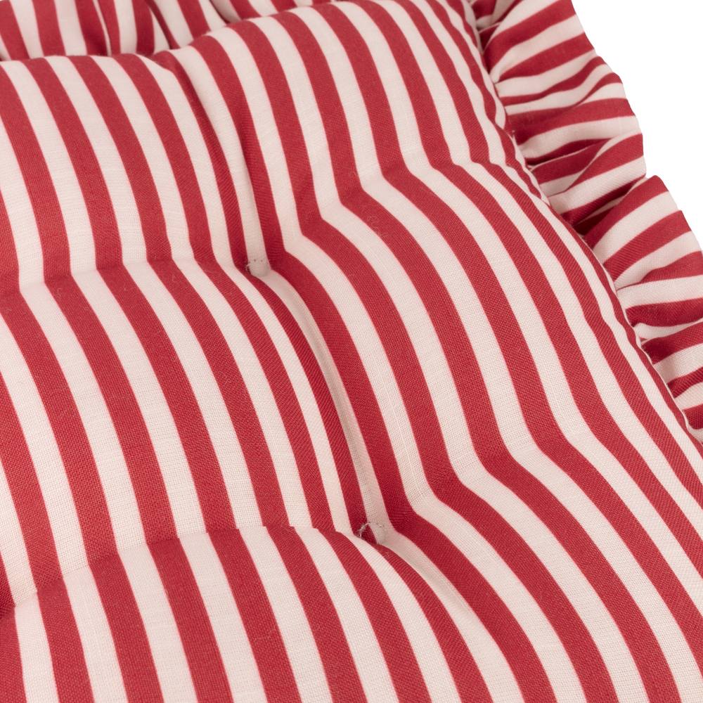 Wylder Millie Ruffle 2 Pack Indoor/Outdoor Seat Pads in Red 5