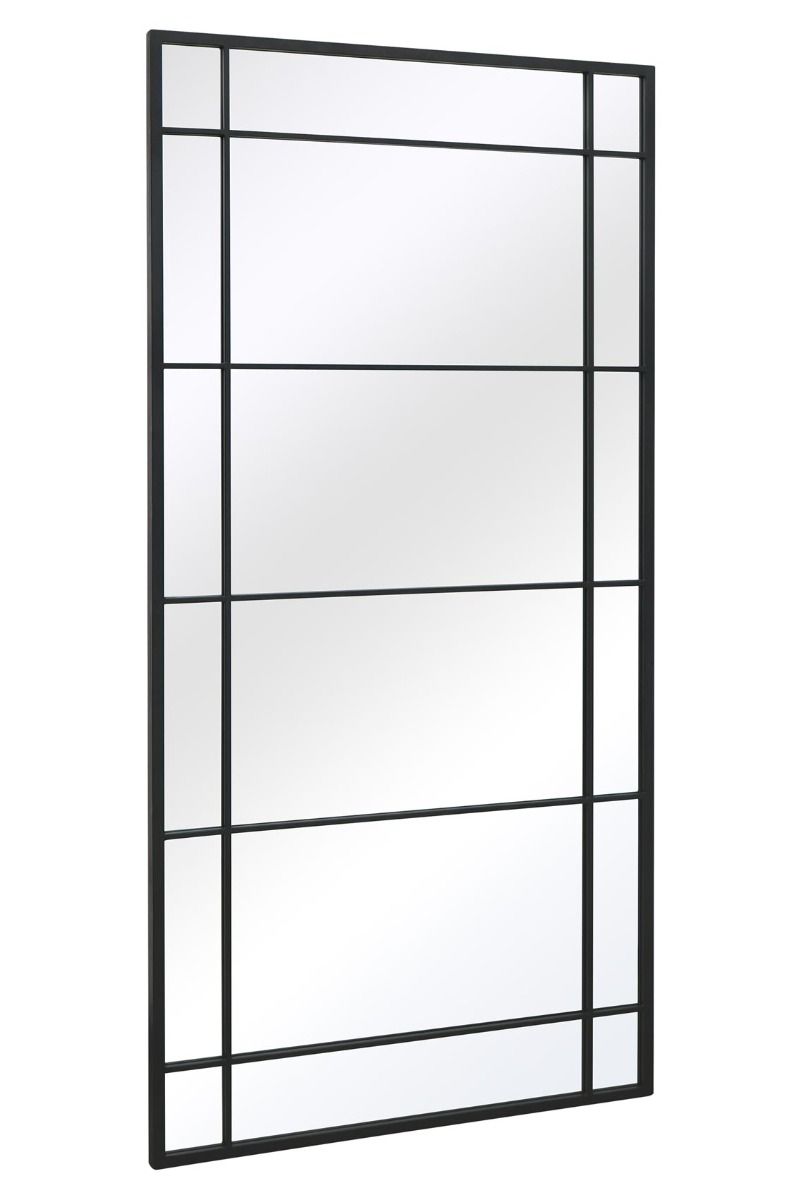 MirrorOutlet Black Metal Framed Window Wall or Leaner Mirror (180CM X 90CM) 6