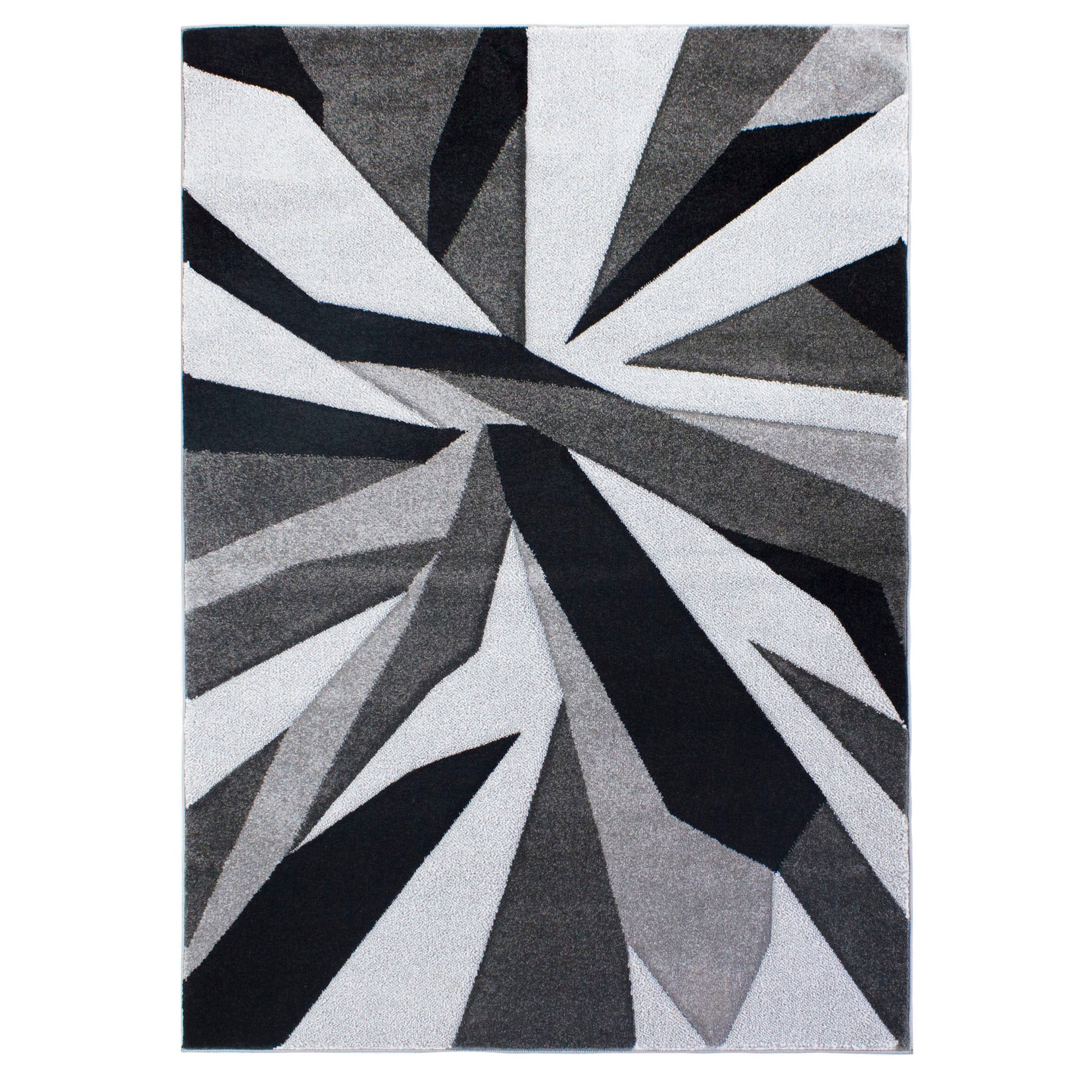 Shatter Hand Carved Rug Grey