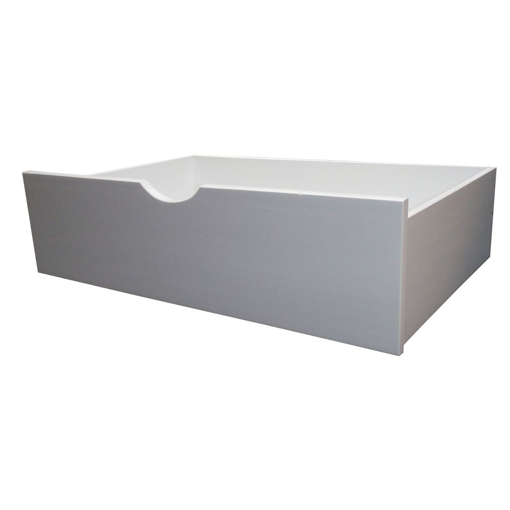 White Wooden Pine Underbed Storage Drawers - Pair