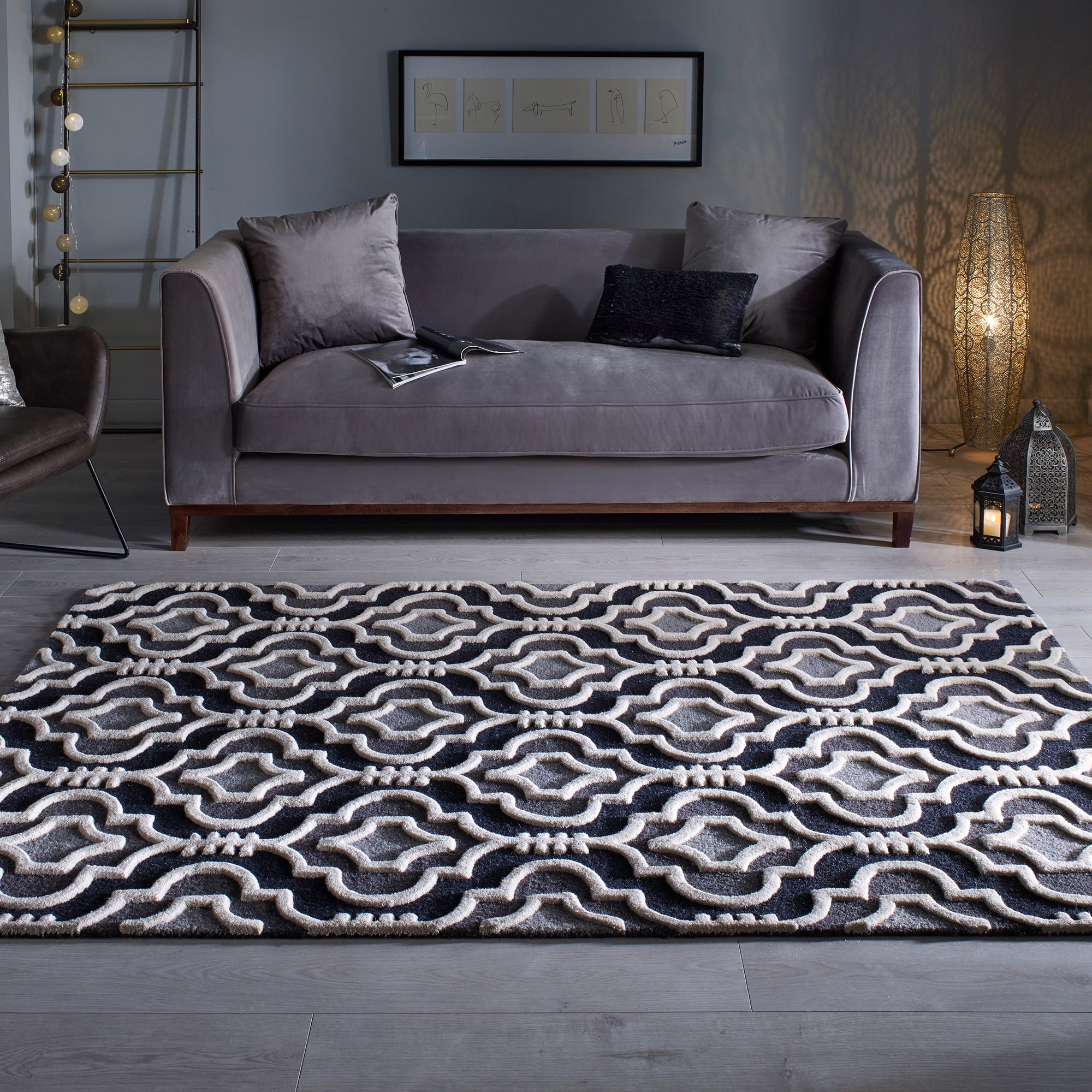 Amira Grey Rug Grey