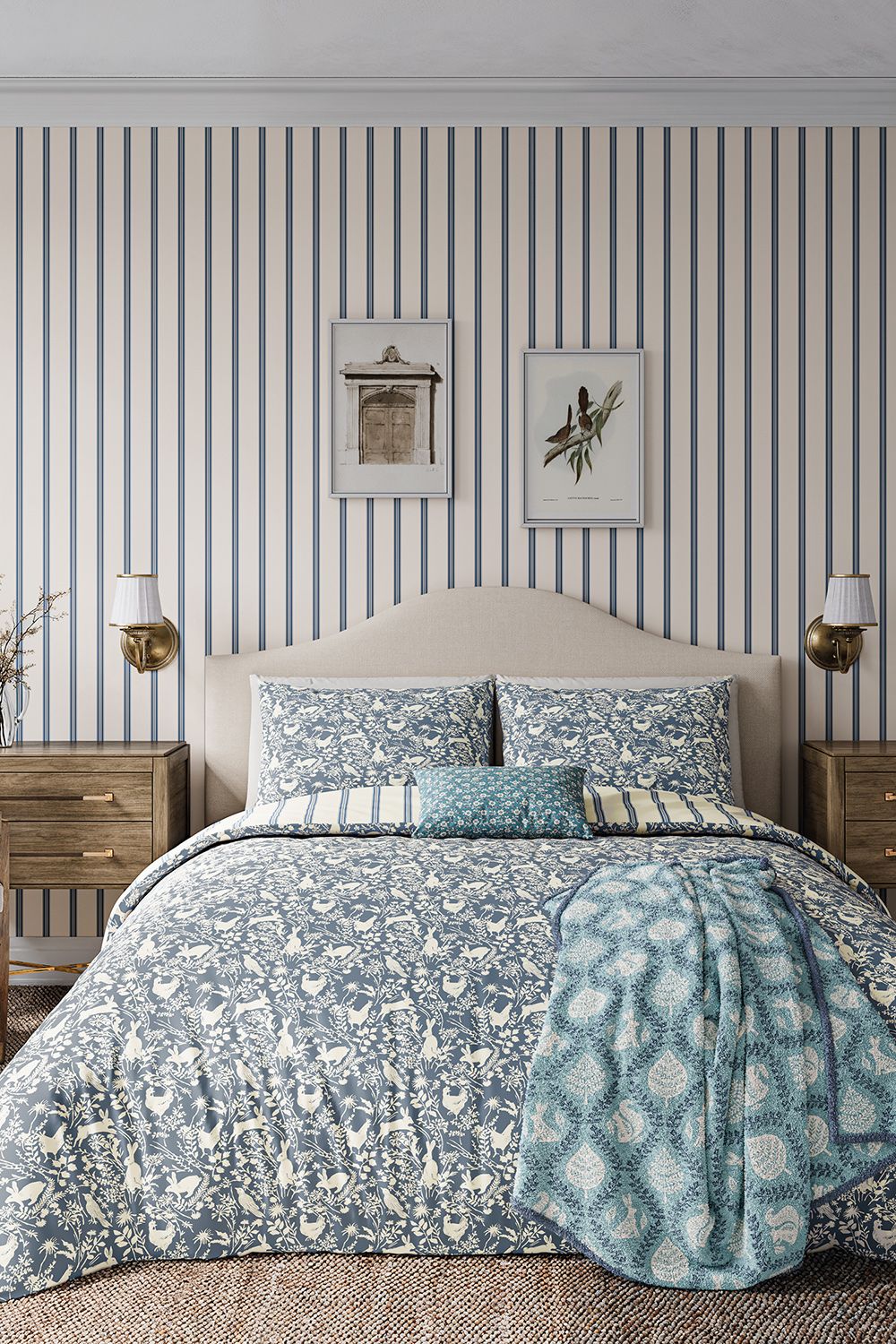 Helena Springfield 'Forest Friends' Cotton Duvet Cover Set in Blue