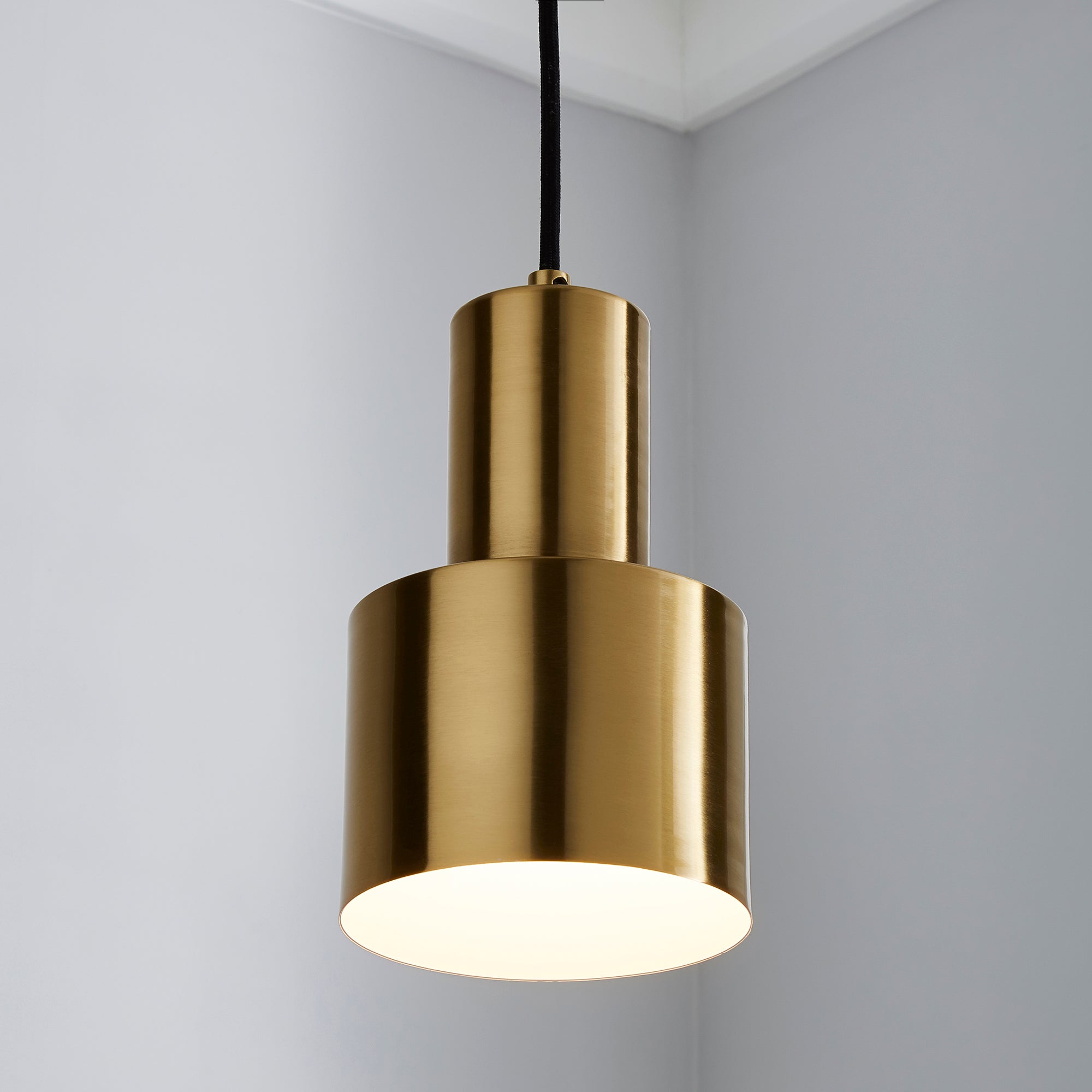 Cole Brushed Metal Pendant Ceiling Fitting Gold